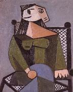 pablo picasso woman in an armcbair painting